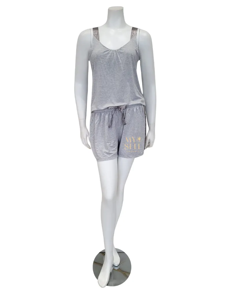 6134 Heather Grey Lounge Modal Cami Pajamas Set