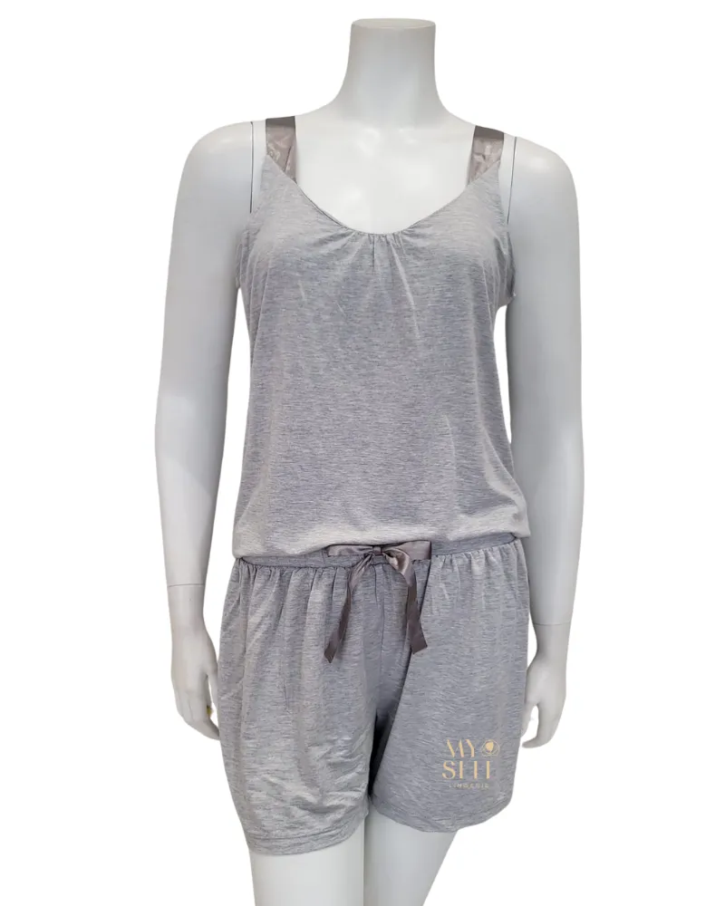 6134 Heather Grey Lounge Modal Cami Pajamas Set