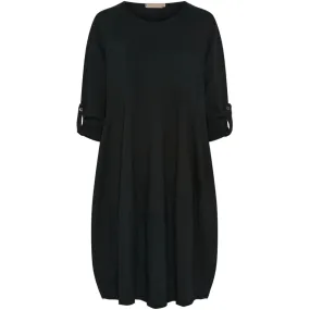 Black Cotton Cocoon Dress