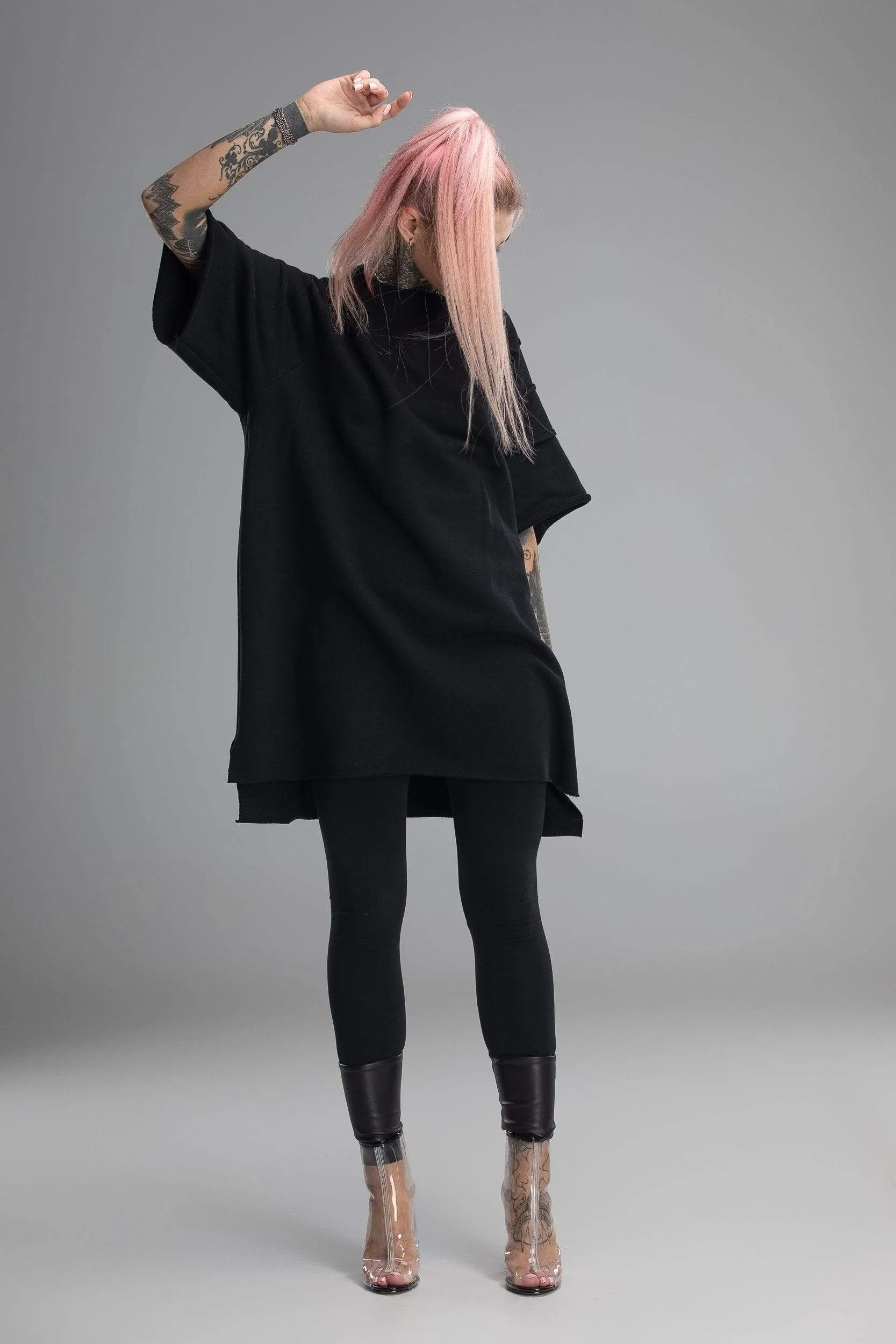 Black gothic loose tunic