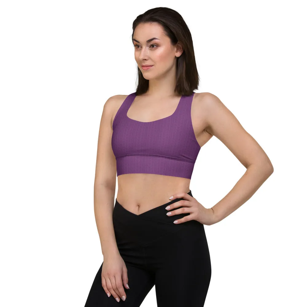 Dahlia Purple Longline Sports Bra