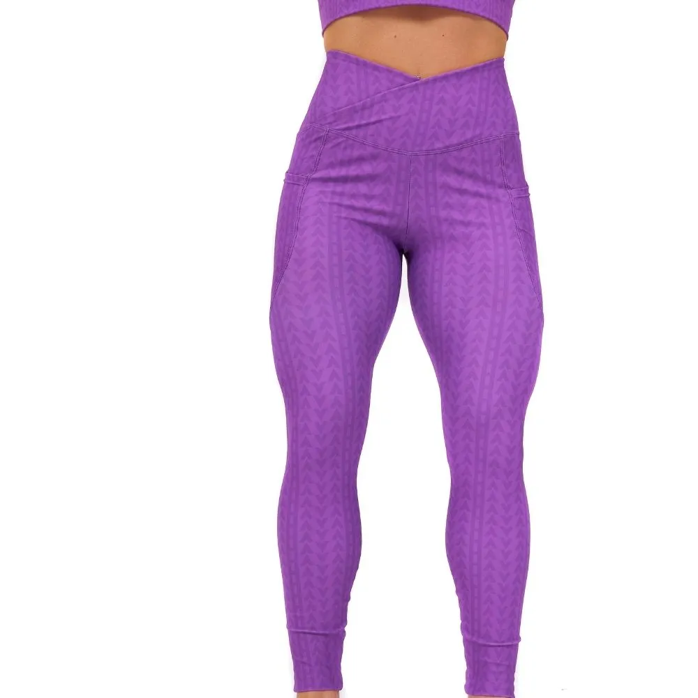 Dahlia Purple Longline Sports Bra