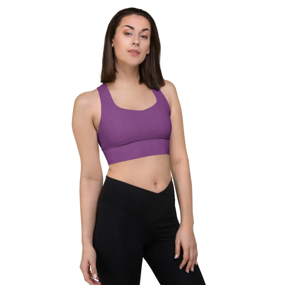 Dahlia Purple Longline Sports Bra