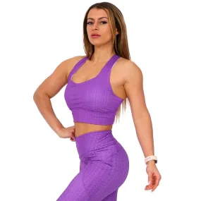 Dahlia Purple Longline Sports Bra