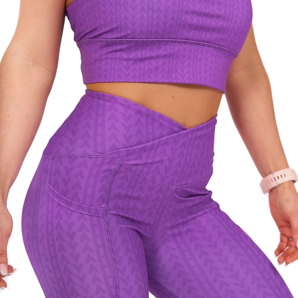 Dahlia Purple Longline Sports Bra