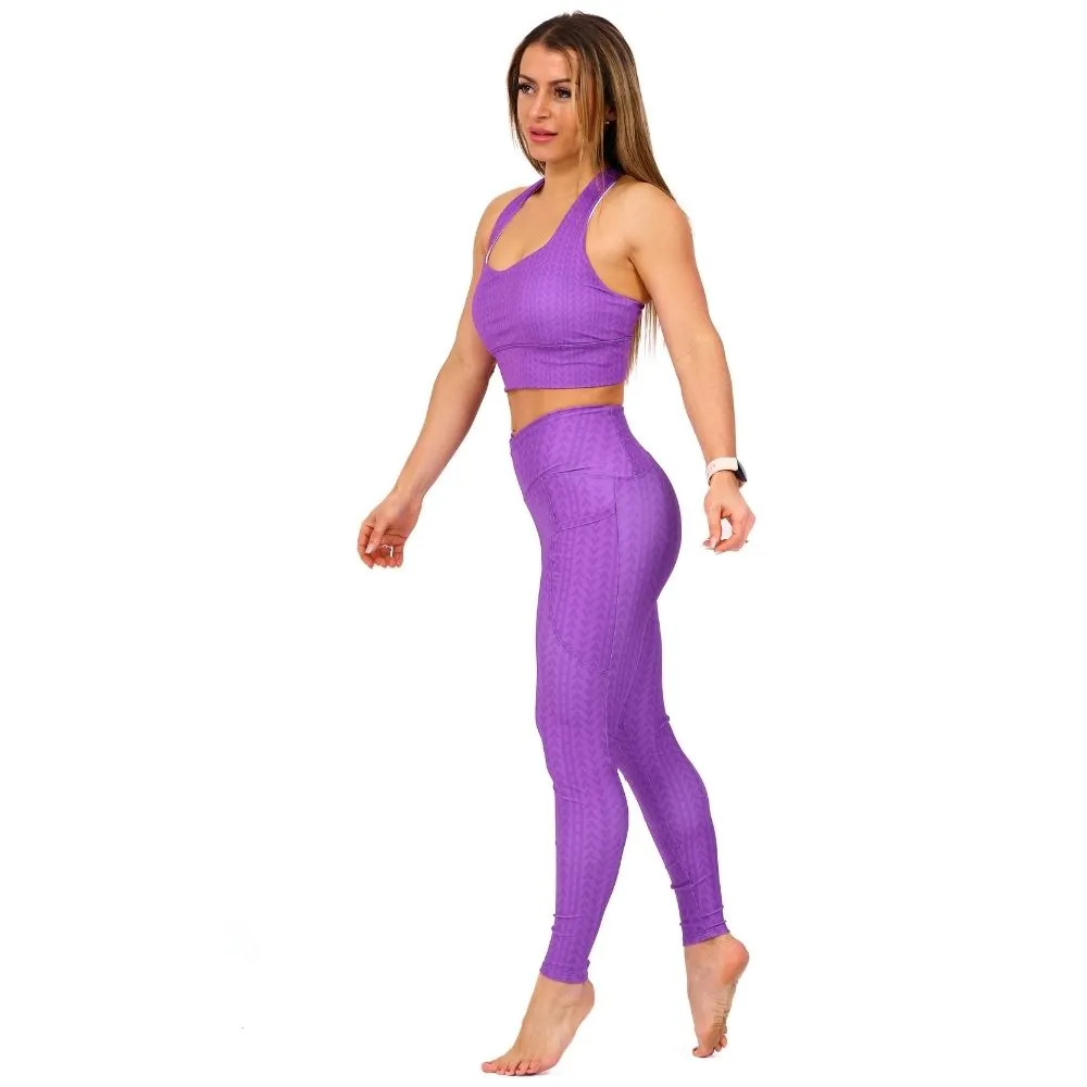 Dahlia Purple Longline Sports Bra