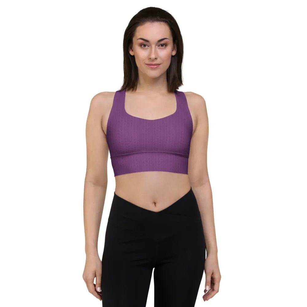 Dahlia Purple Longline Sports Bra