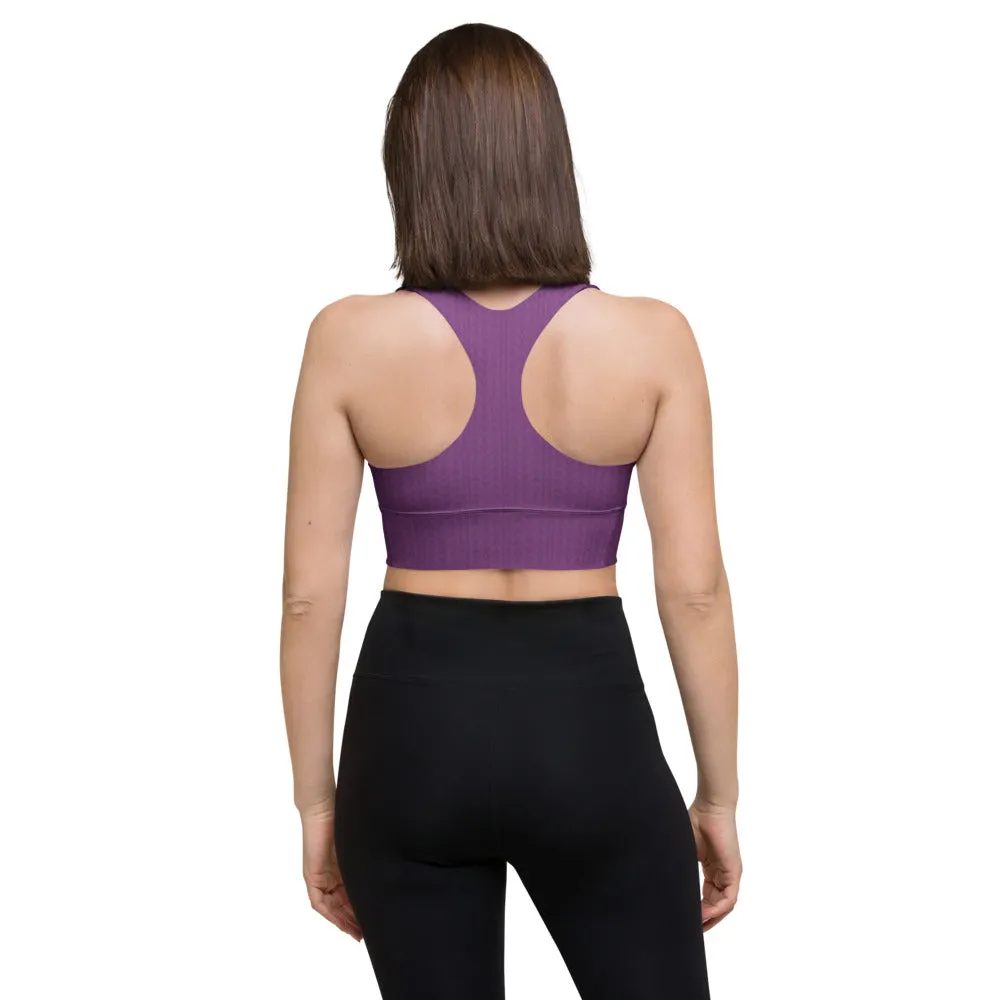 Dahlia Purple Longline Sports Bra