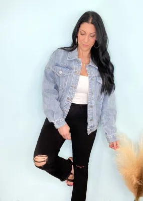 'Harlow' Boyfriend Fit Denim Jacket