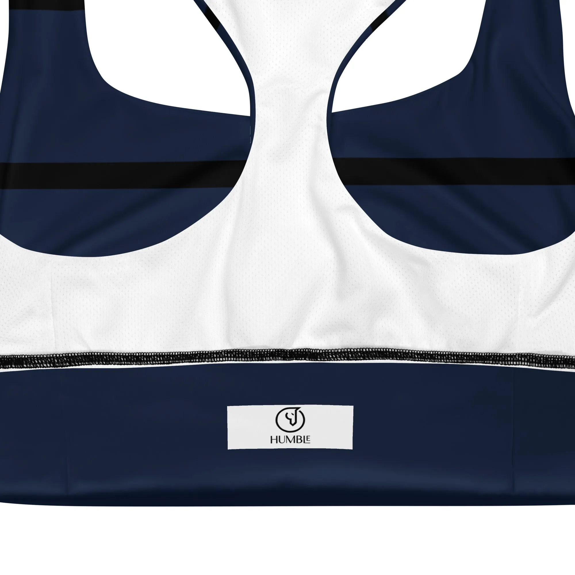 Humble Sportswear™ Navy Blue Compression Sports Bra