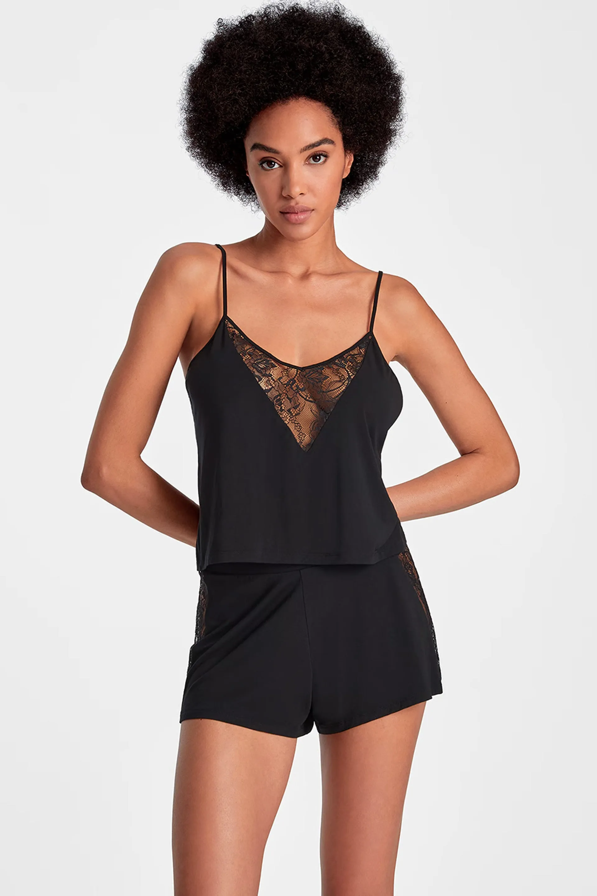 Lazy Days Sleep Cami Black