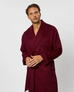 Men's Cashmere Robe - Claret