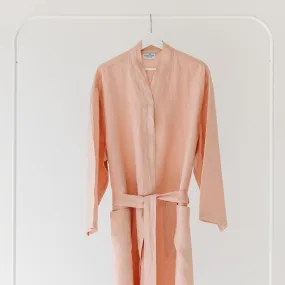 Peach Linen Robe