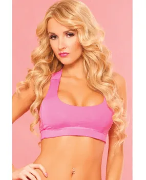 Pink Lipstick Sweat No-nonsense Support W-secret Pocket & Removable Pads Pink Md