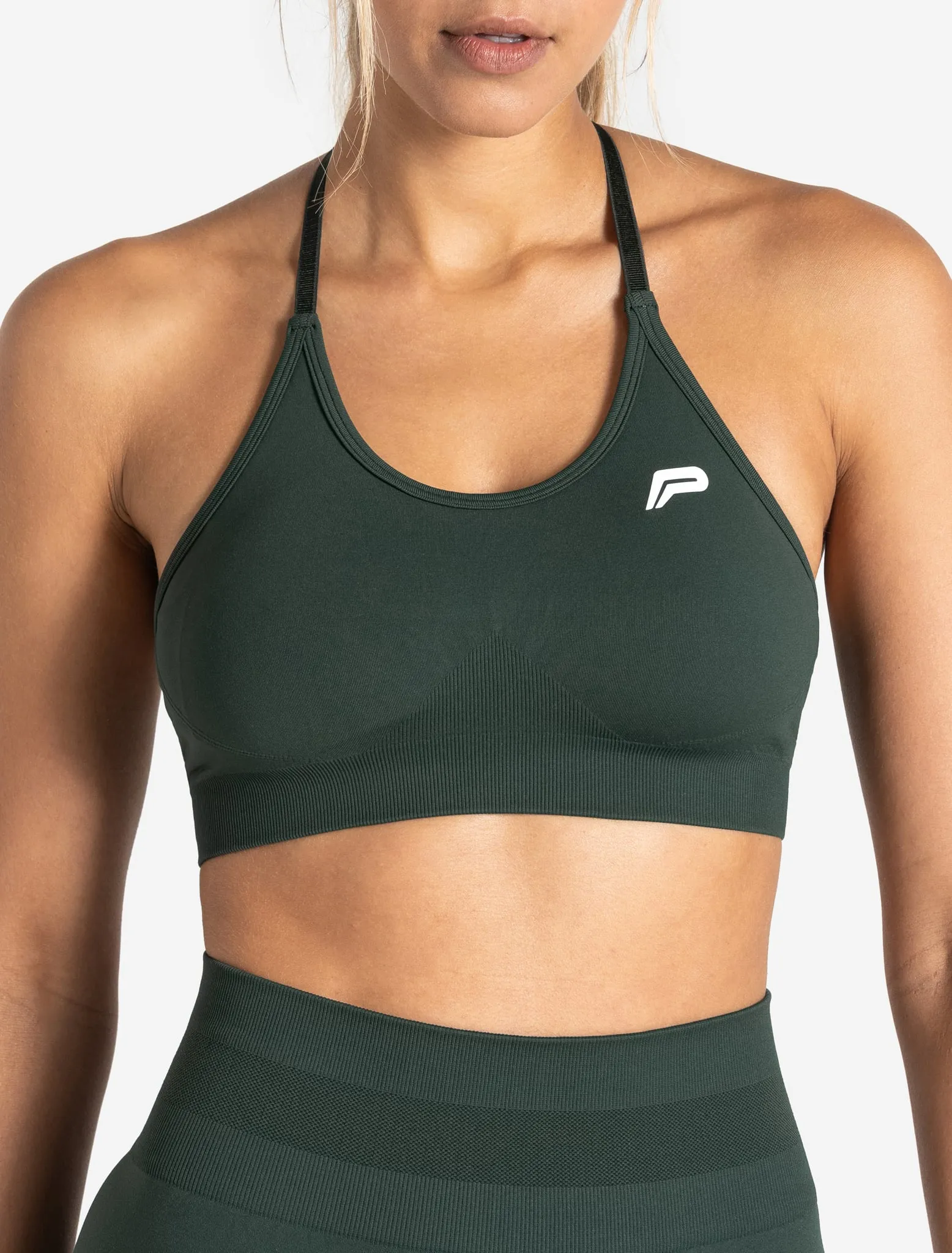 Scrunch Seamless Sports Bra - Forest Green