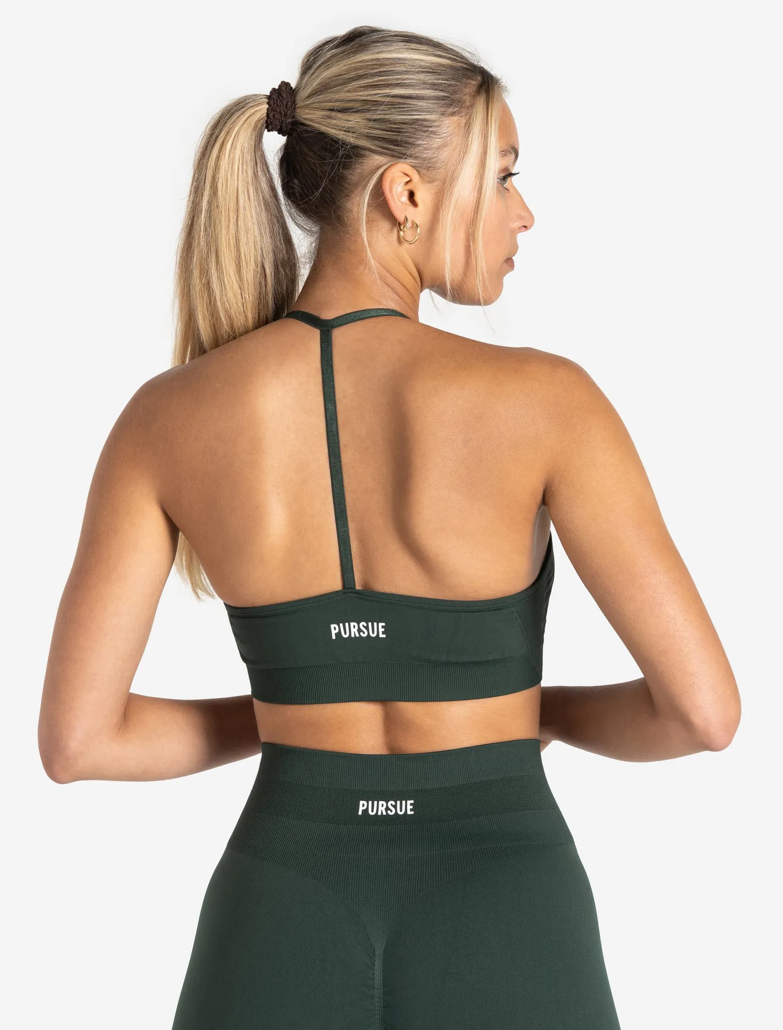 Scrunch Seamless Sports Bra - Forest Green