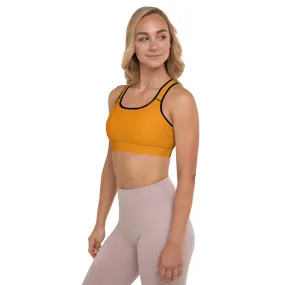 Tiger Tangerine Padded Sports Bra